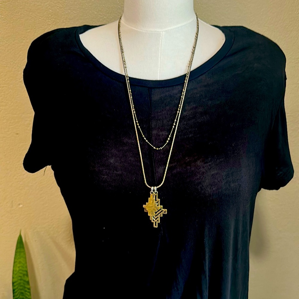 Luck Brand mixed mettle necklace